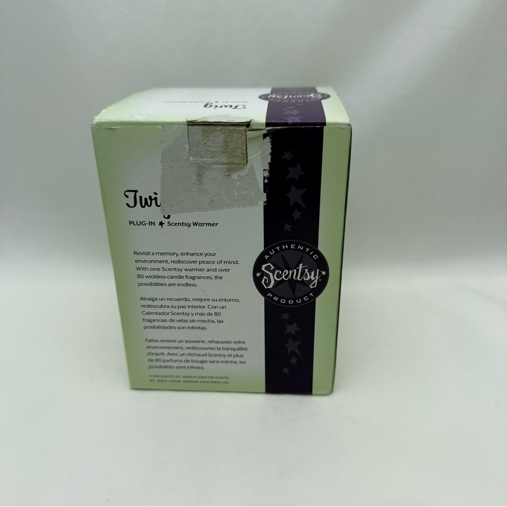 Scentsy Plug In Warmer Black White Ceramic Twig Pattern β Open Box Unused - Picture 5 of 16
